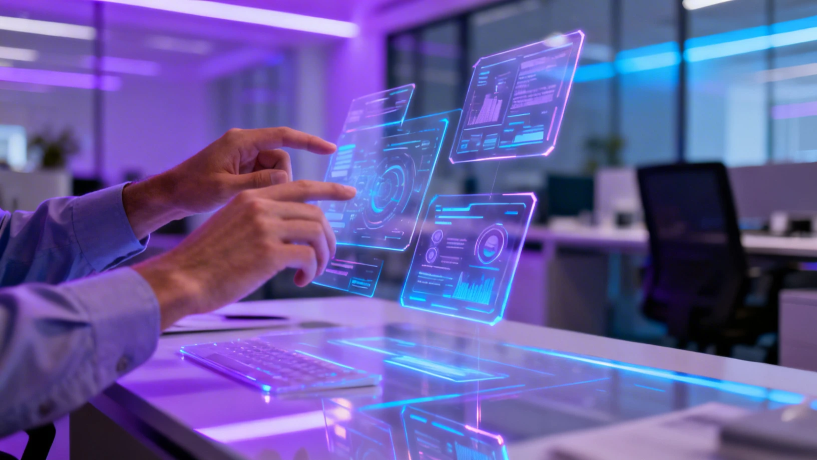 Demonstration de technologie en realite augmentee avec interface holographique